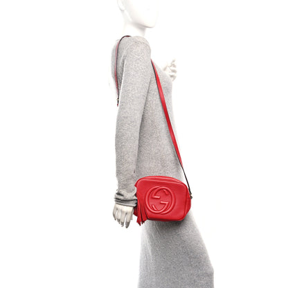 Gucci Pebbled Calfskin Small Soho Disco Bag Tabasco Red 2 of 10
