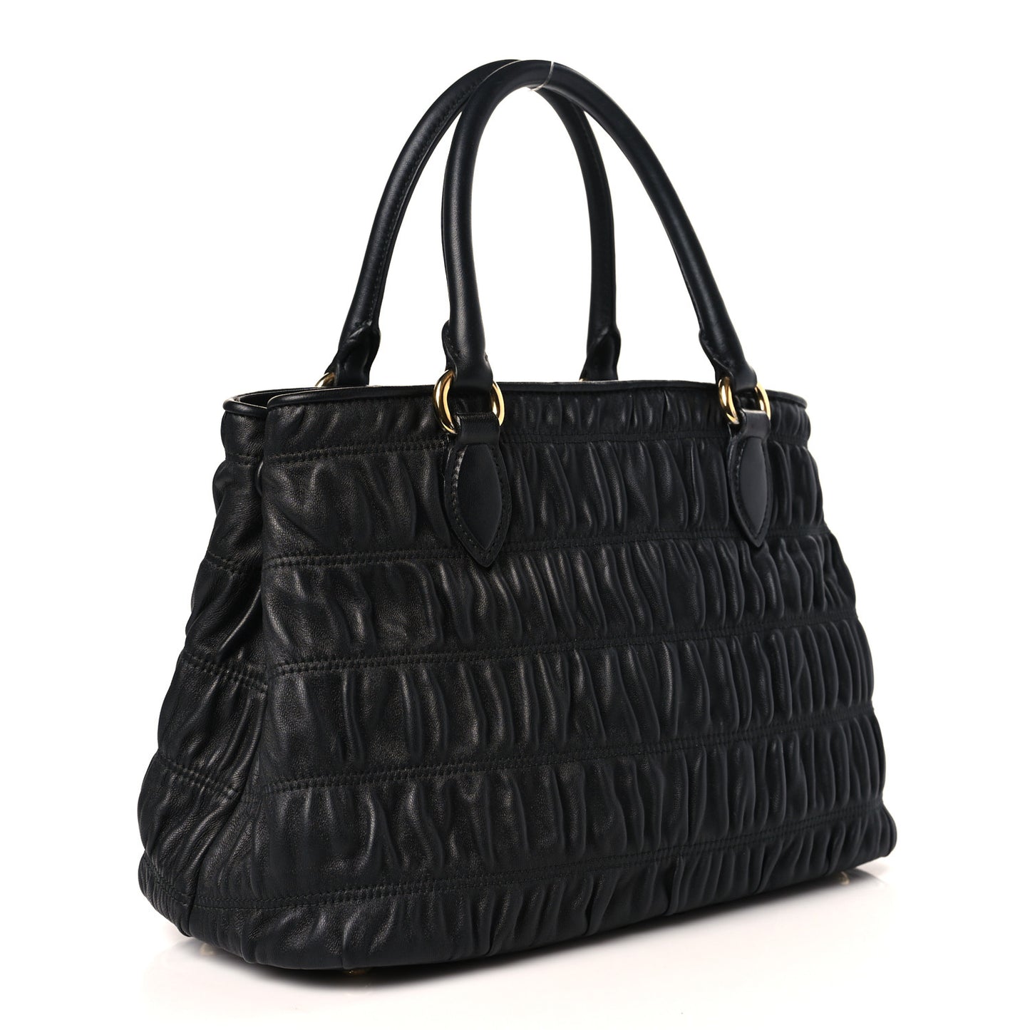 Nappa Gaufre Tote Black