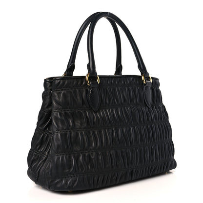 Prada Nappa Gaufre Tote Black 3 of 8