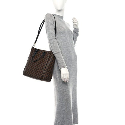 Louis Vuitton Damier Ebene Belmont MM Black 2 of 13