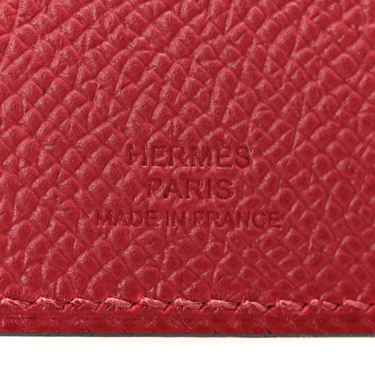 Hermes Epsom Tarmac Dot PM Passport Holder Rouge Grenat 6 of 7