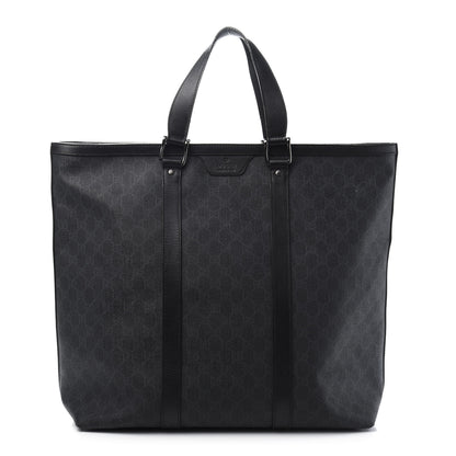 Gucci GG Supreme Monogram Tote Black Grey 1 of 14