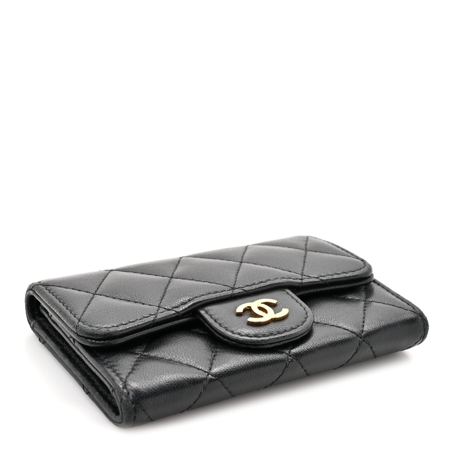 Chanel Lambskin Quilted Flap Card Holder Black 4 of 11