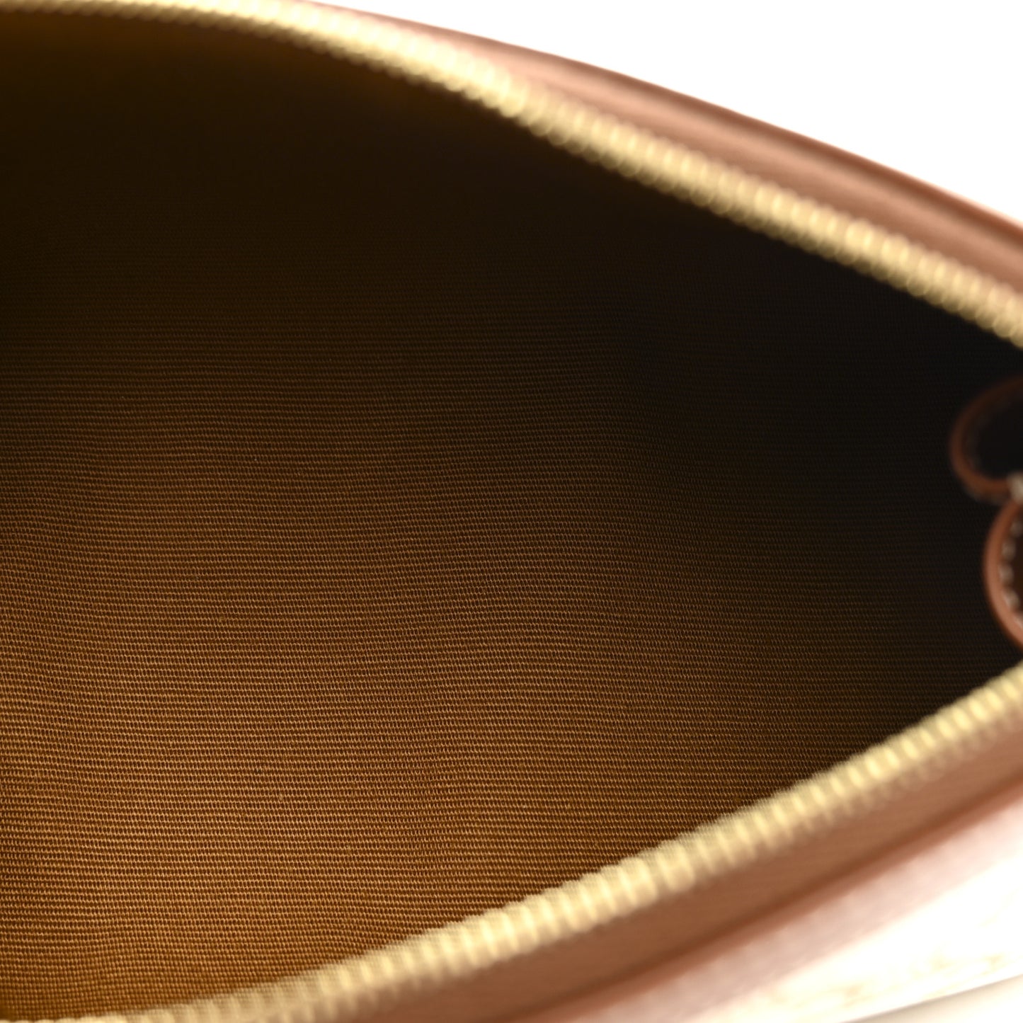 Triomphe Canvas Calfskin Small Cosmetic Pouch White