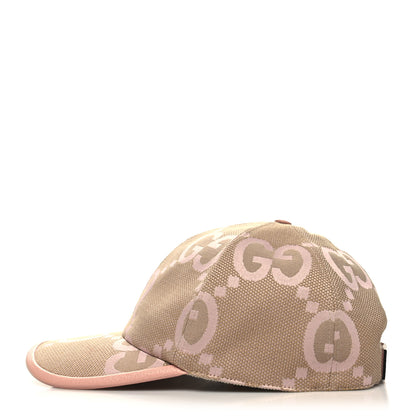 Gucci Monogram Jumbo GG Mosteri Baseball Hat XXL 60 Beige Light Pink 6 of 9
