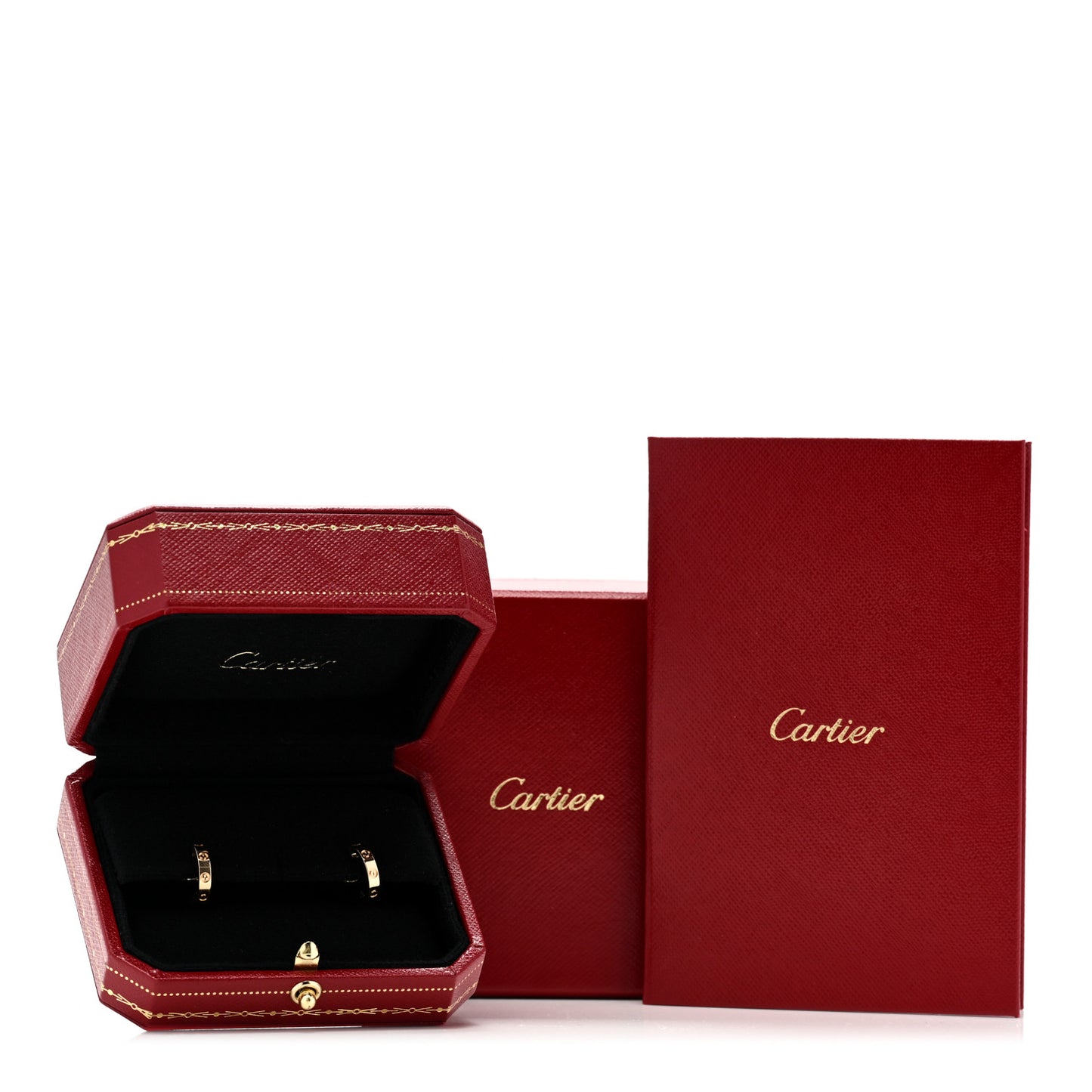 18K Yellow Gold Small LOVE Hoop Earrings