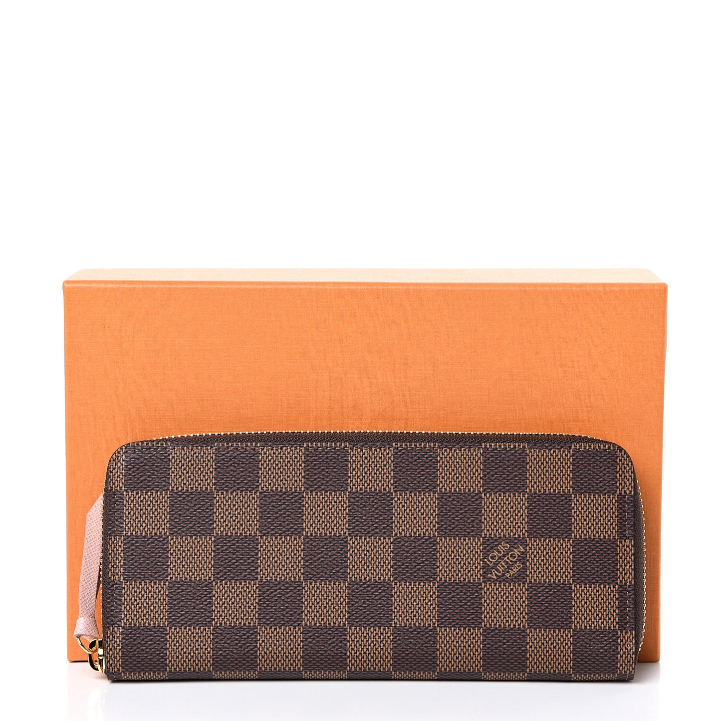 Damier Ebene Clemence Wallet Rose Ballerine