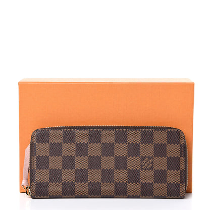 Louis Vuitton Damier Ebene Clemence Wallet Rose Ballerine 7 of 7
