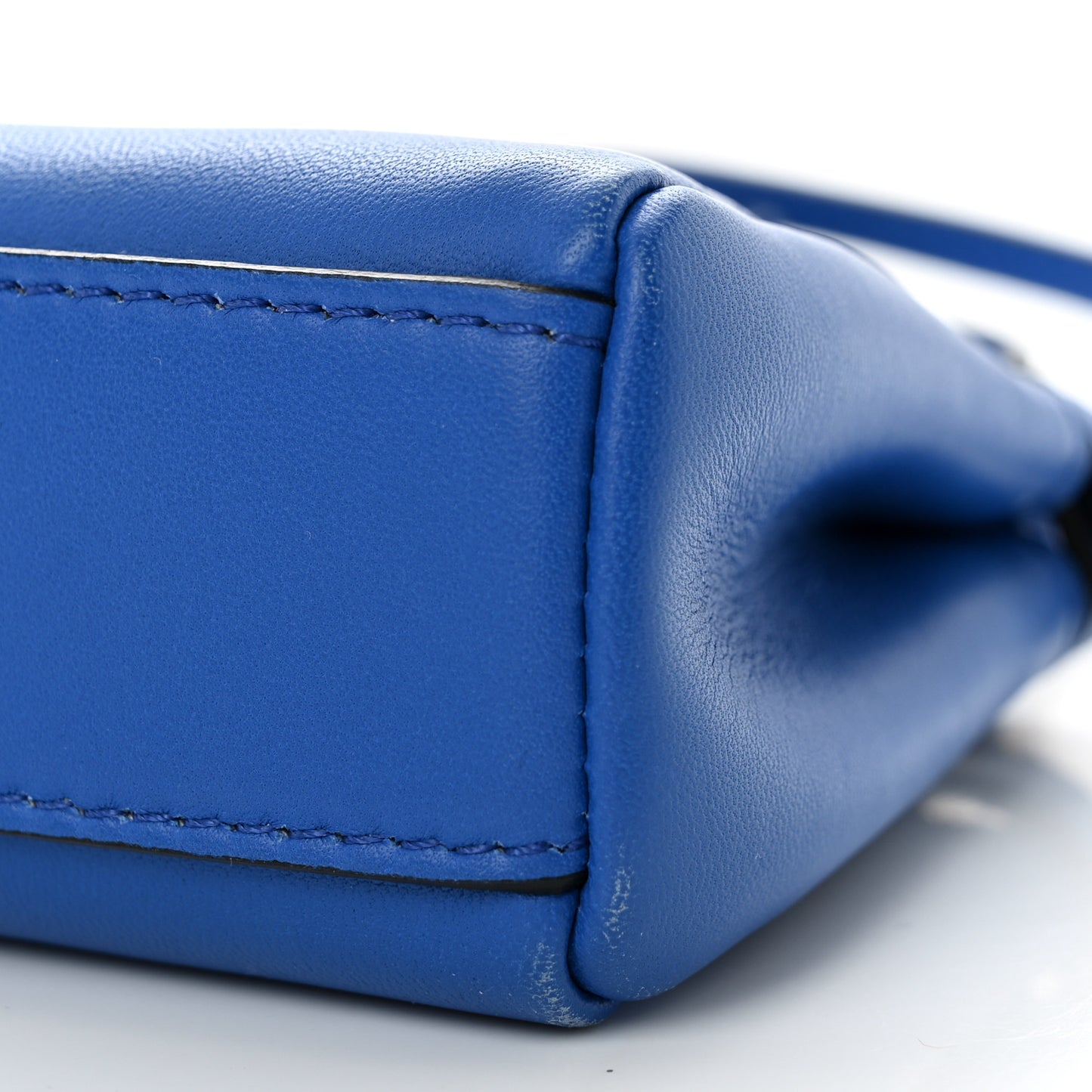 Shiny Nappa Micro Peekaboo Iconic Satchel Bluette