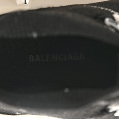Balenciaga Neoprene Knit Allover Logo Womens Speed Lace Up Sneakers 36 Black 7 of 9