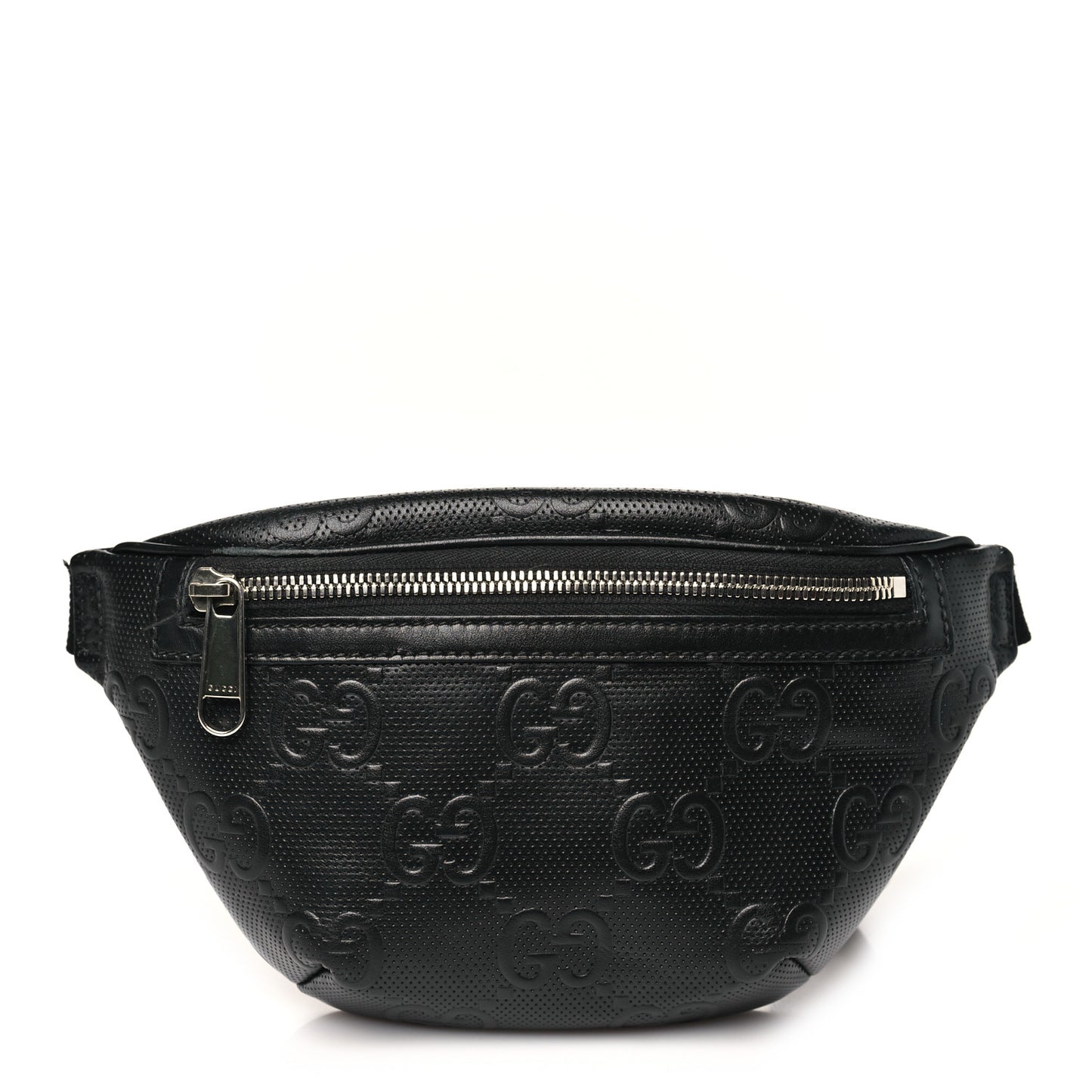 Calfskin GG Tennis Embossed Belt Bag Black