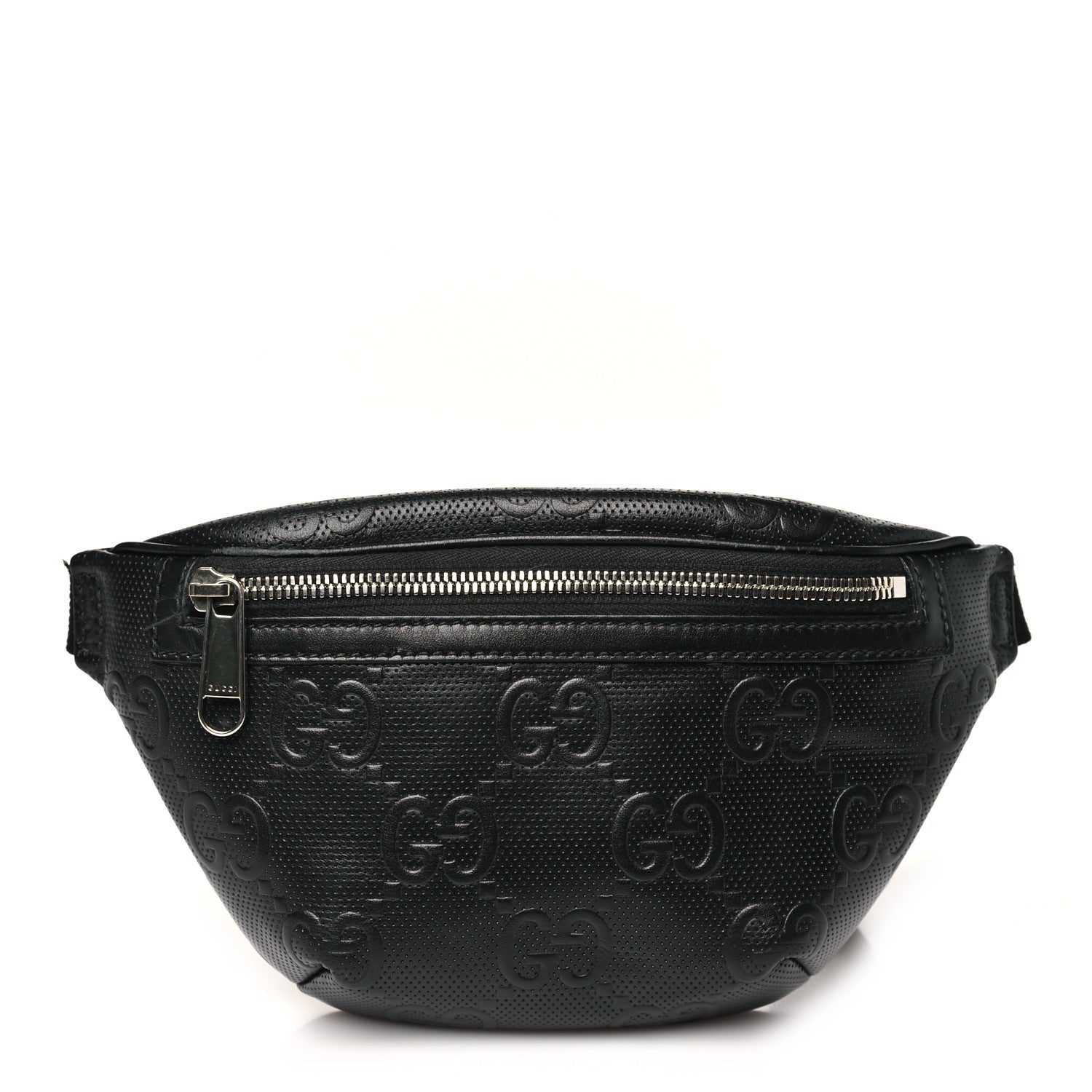 Gucci Calfskin GG Tennis Embossed Belt Bag Black 1 of 12