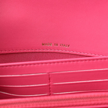 Chanel Lambskin Quilted Boy Flap Wallet Fuchsia 7 of 8