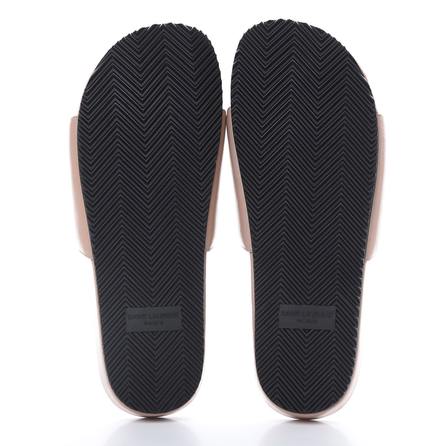 Saint Laurent Nappa Joan Slide Sandals 37.5 Nude 5 of 9
