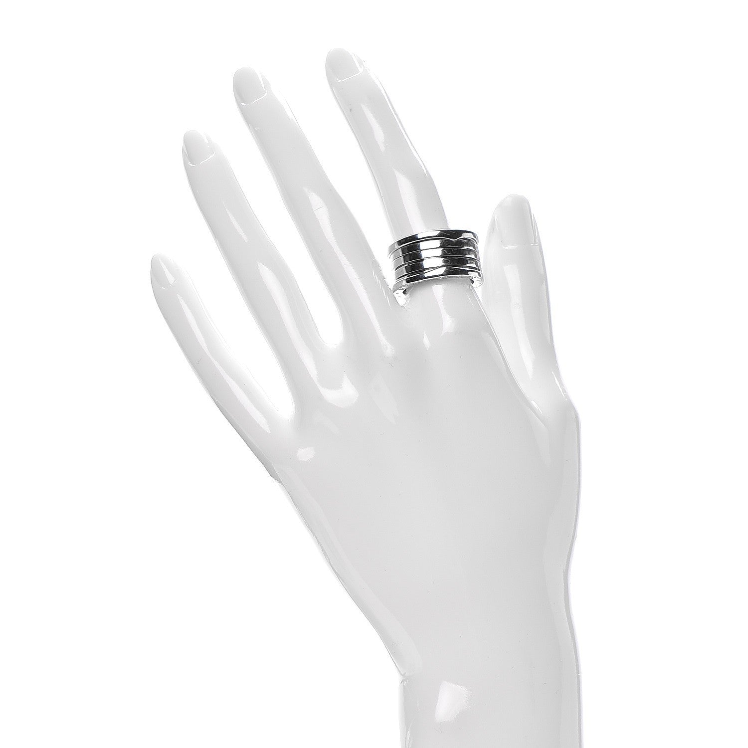 Bulgari 18K White Gold B.Zero1 4 Band Ring 56 7.75 2 of 4