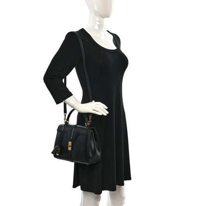 Celine Satinated Calfskin Small 16 Top Handle Bag Black 2 of 10