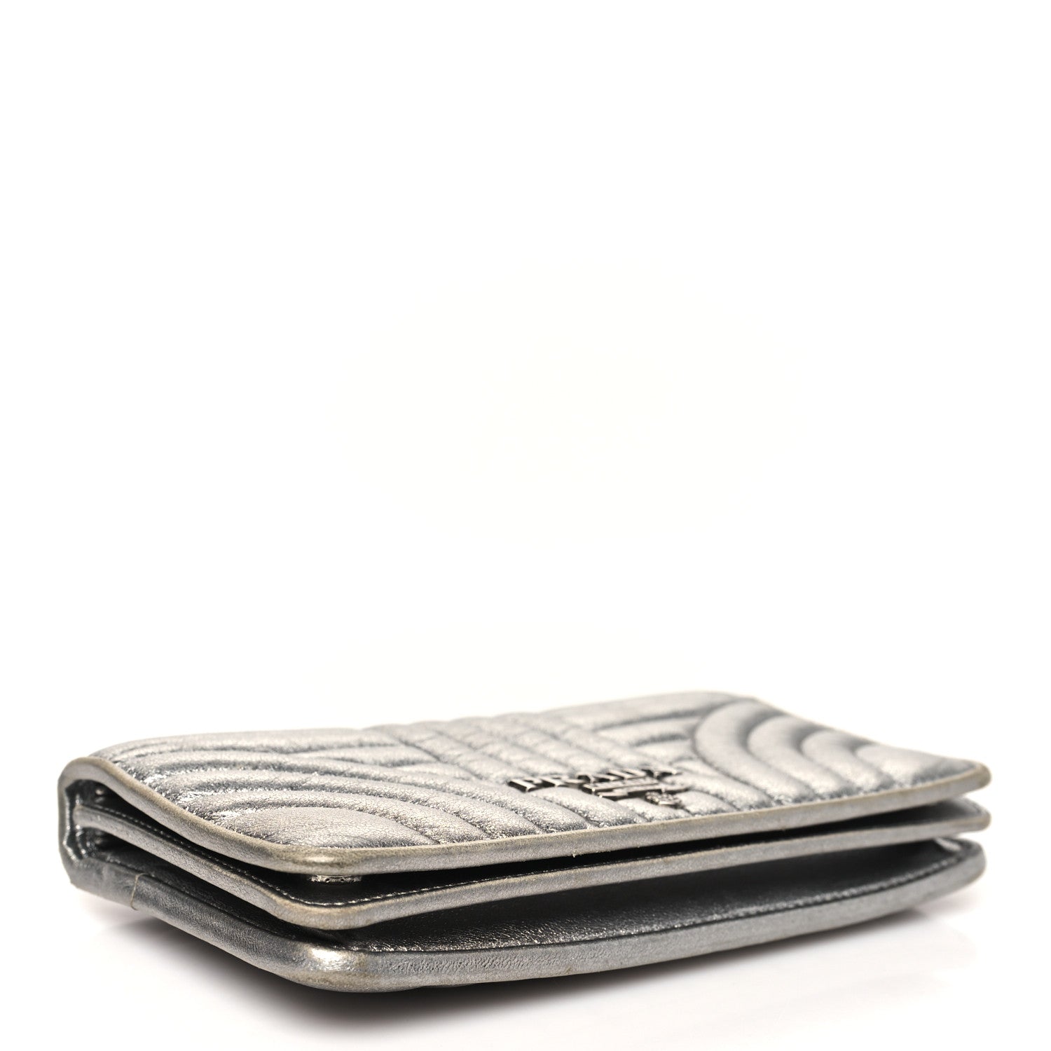 Prada Metallic Nappa Mini Impunture Diagramme Mini Crossbody Bag Cromo 4 of 12