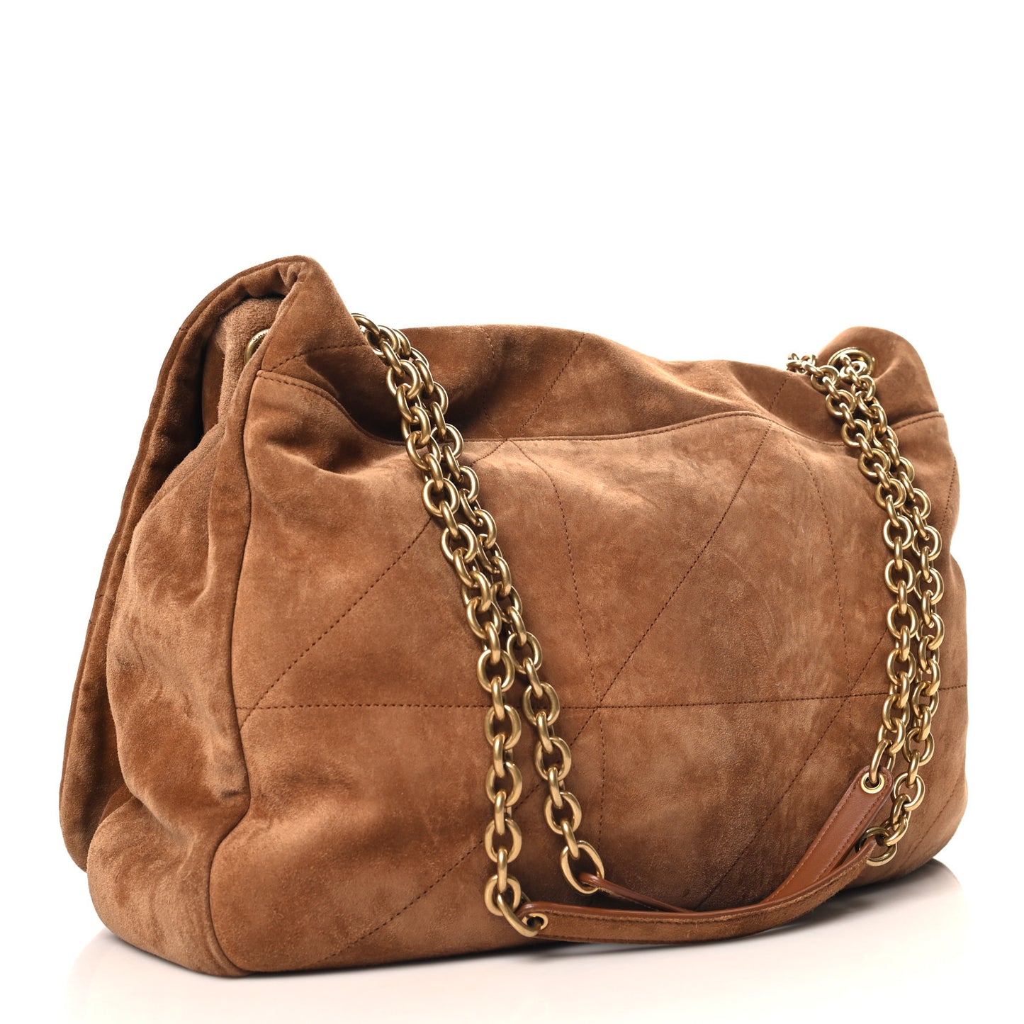 Suede Matelasse Monogram Large Jamie 4.3 Snuff