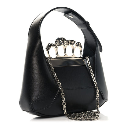 Alexander McQueen Calfskin Mini The Jeweled Hobo Black 3 of 11