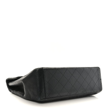 Chanel Lambskin Quilted XL Jumbo Single Flap Black 6 of 11