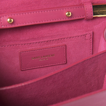 Saint Laurent Calfskin Small Classic Y Satchel Fuchsia 10 of 14