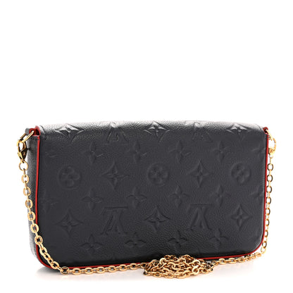 Louis Vuitton Empreinte Pochette Felicie Chain Wallet Marine Rouge 4 of 12