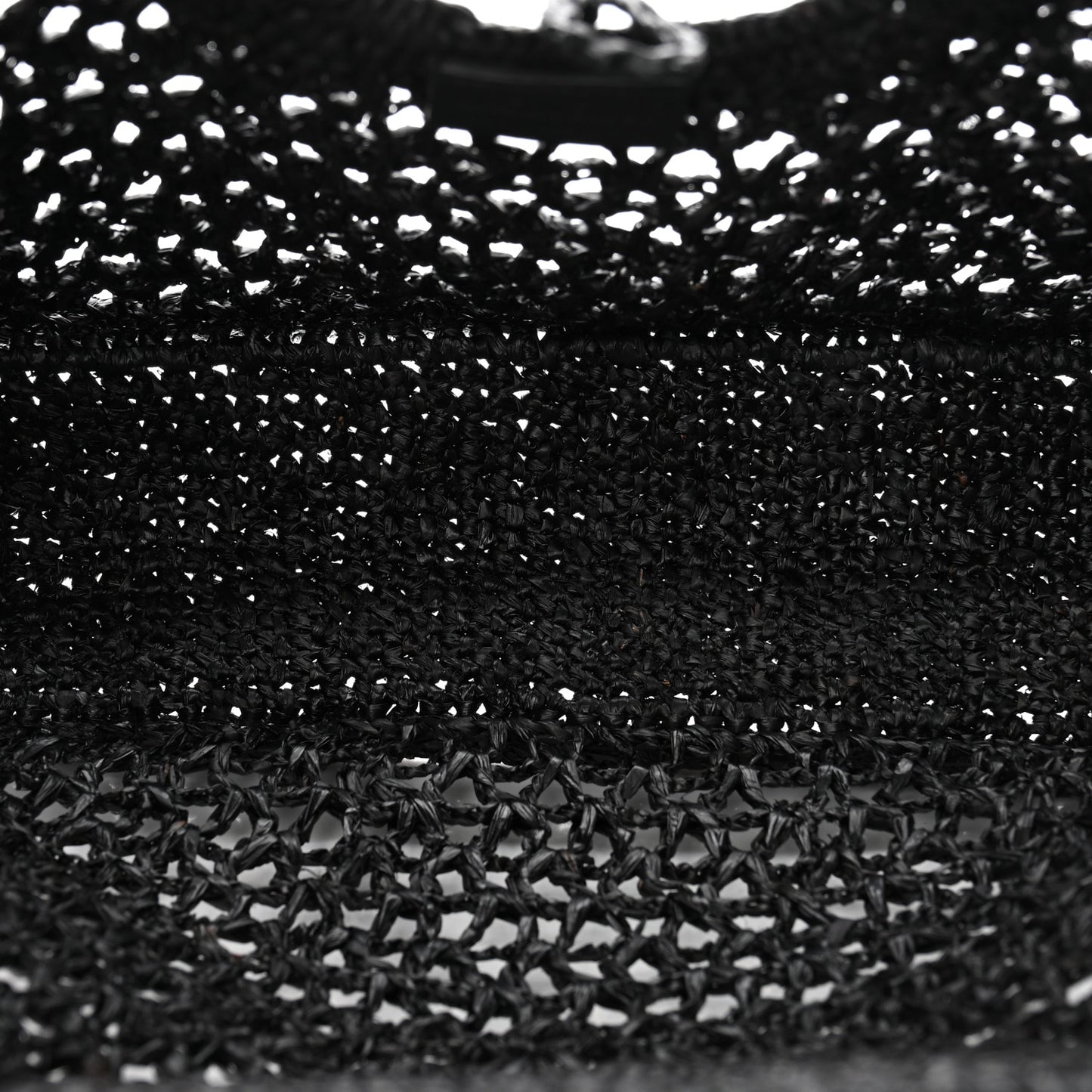 Raffia Le Petite Carre Spiaggia Square Tote Black