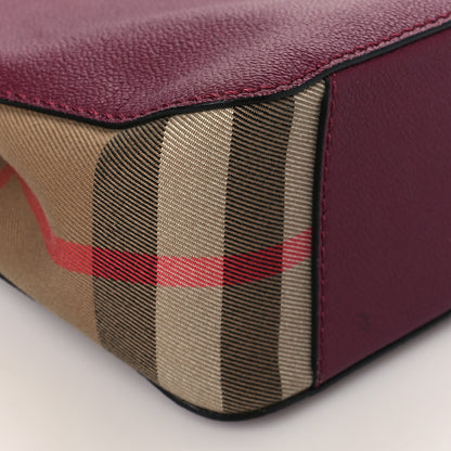 Burberry Soft Grain Calfskin House Check Small Helmsley Crossbody Dark Plum 7 of 8