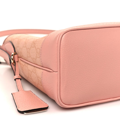 Gucci GG Supreme Monogram Textured Dollar Calfskin Web Small Ophidia Bucket Shoulder Bag Rose Pink 9 of 10