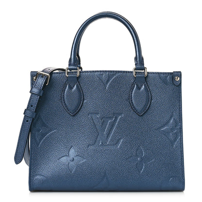 Louis Vuitton Metallic Empreinte Monogram Giant Onthego PM Navy Nacre 1 of 9