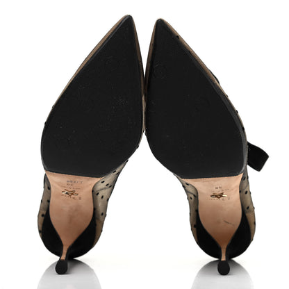 Christian Dior Suede Calfskin Lovely-D Ankle Wrap Pumps 39 Black 5 of 10