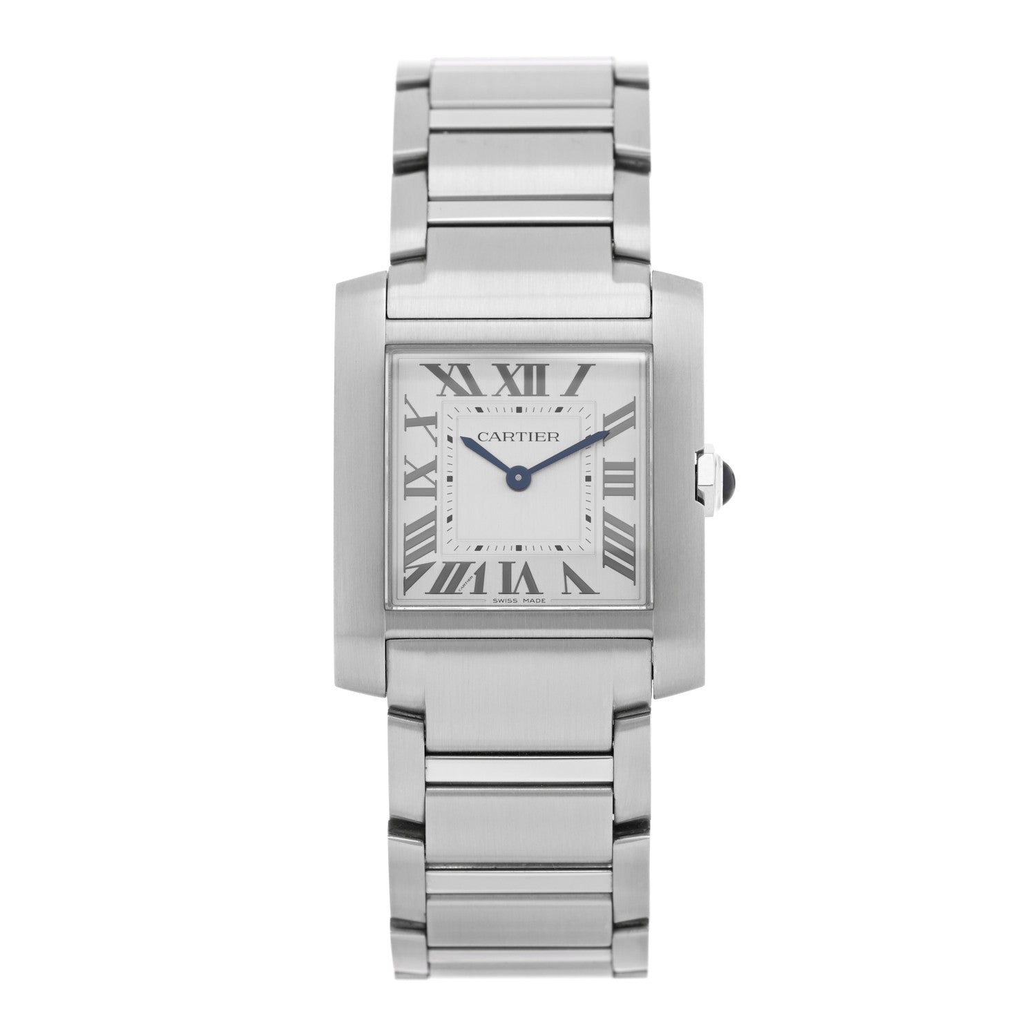 Cartier Stainless Steel Diamond Bezel 27mm Tank Francaise Quartz Watch 1 of 5