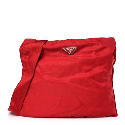 Prada Nylon Vela Flat Messenger Bag Fuoco 1 of 10