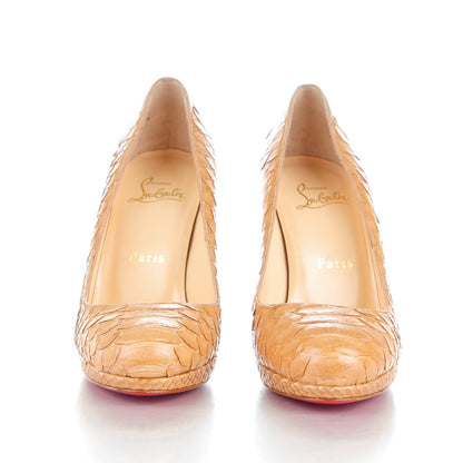 Christian Louboutin Python Crystal Grapi 120 Platform Pumps 36 Beige 2 of 12