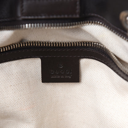 Gucci Calf Hair Bamboo Top Handle Shopper Bag Brown White 5 of 10