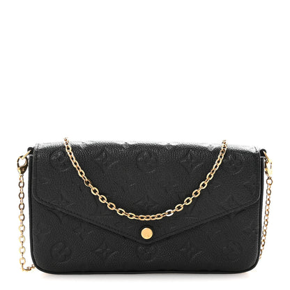 Louis Vuitton Empreinte Pochette Felicie Chain Wallet Black 1 of 11