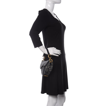 Christian Dior Oblique Mini Saddle Bag Blue 2 of 10