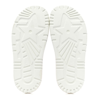 Christian Dior Canvas D-Flower Pop Embroidered Dway 10mm Slide Sandals 36 Pink Blue Multicolor 5 of 8