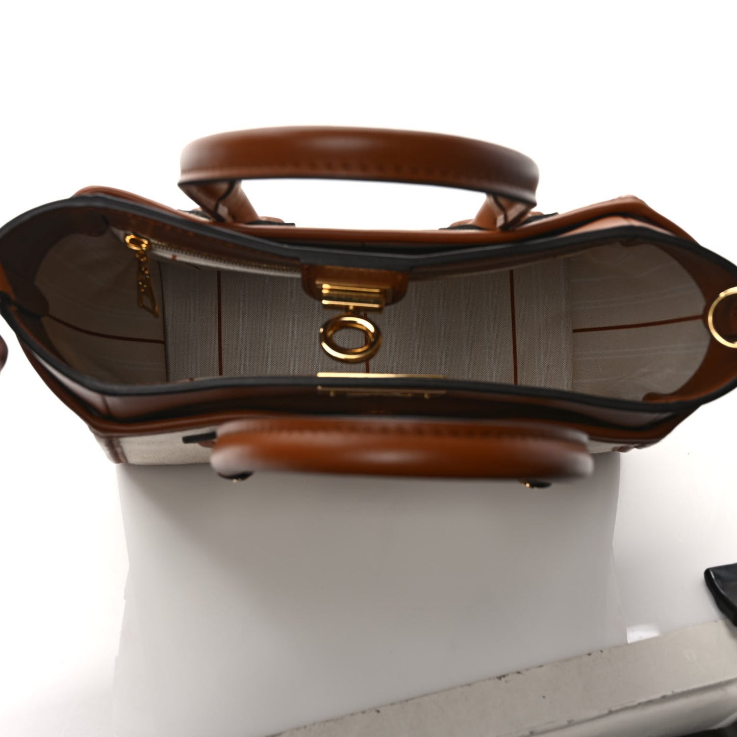 Canvas Calfskin Monogram On My Side PM Caramel Tan