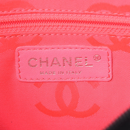Chanel Calfskin Quilted Cambon Pochette Black White 6 of 12