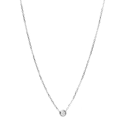 Cartier 18K White Gold Diamond LM D'Amour Pendant Necklace 1 of 5