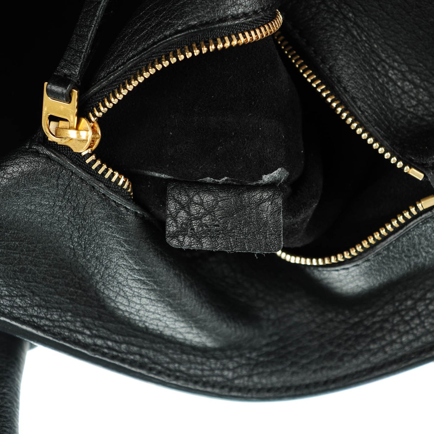 Crisped Calfskin Small Tie Knot Tote Black
