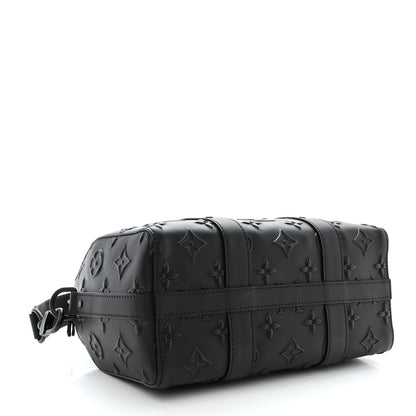 Louis Vuitton Monogram Seal City Keepall Black 4 of 9