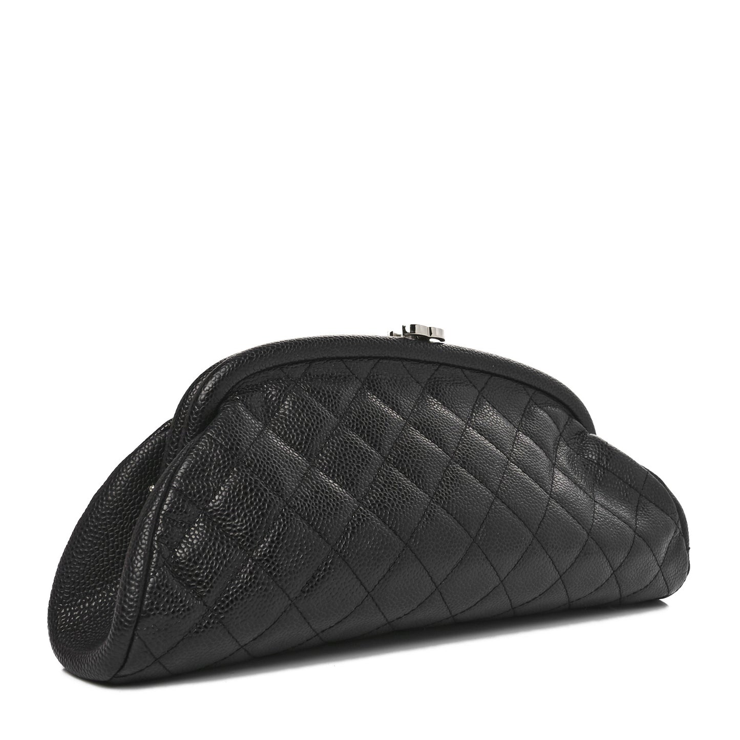Caviar Quilted Timeless Clutch Black