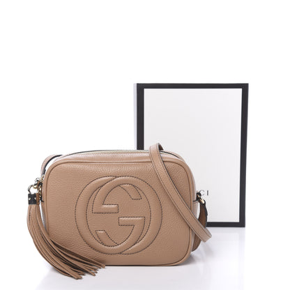 Gucci Pebbled Calfskin Small Soho Disco Bag Camelia 11 of 11