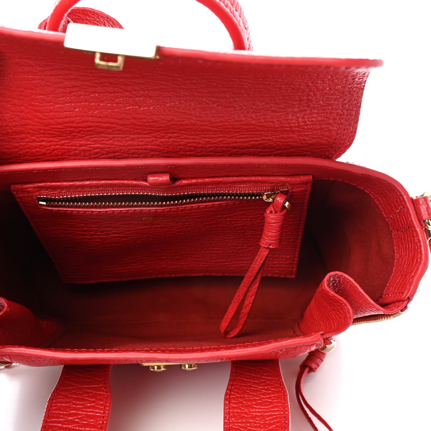 3.1 Phillip Lim Textured Calfskin Mini Pashli Satchel Red 5 of 9