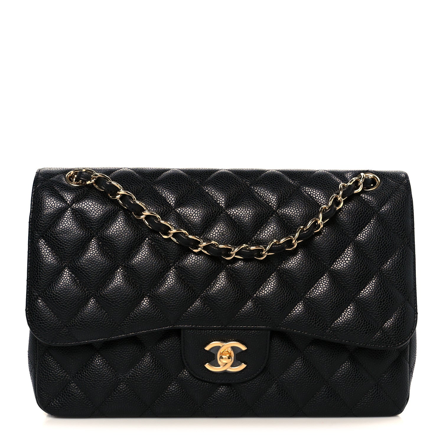 Chanel Caviar Quilted Jumbo Double Flap Black 1 of 11