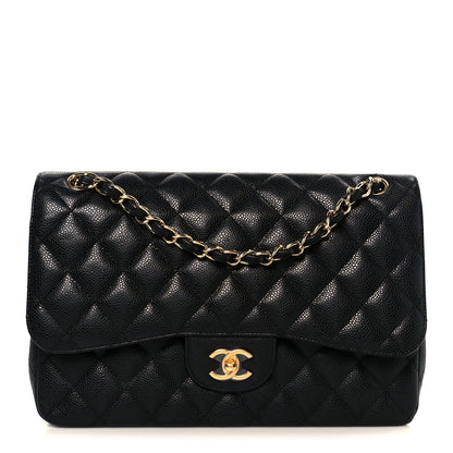 Chanel Caviar Quilted Jumbo Double Flap Black 1 of 11
