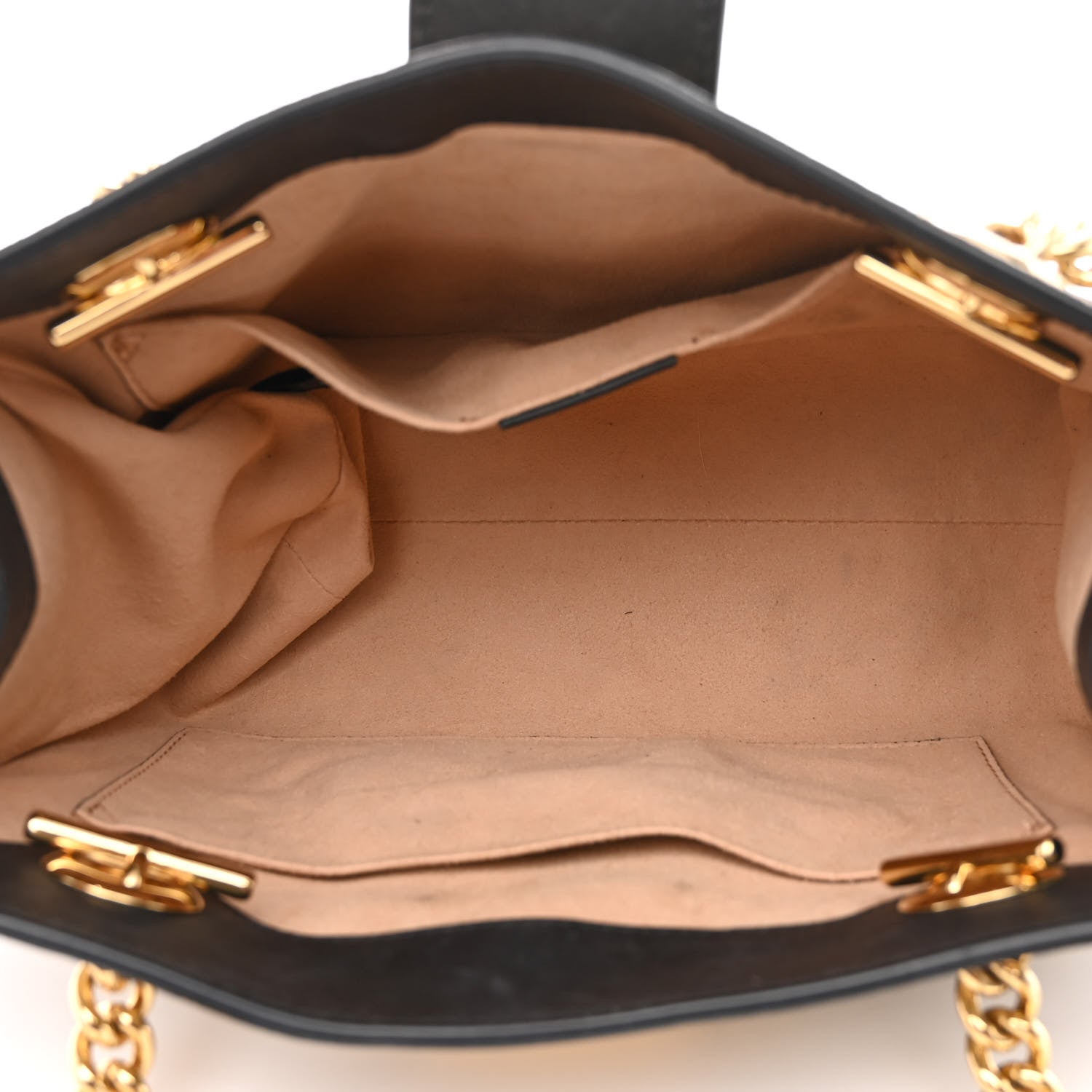Gucci GG Supreme Monogram Bees Small Padlock Tote Beige Oro Black 5 of 11