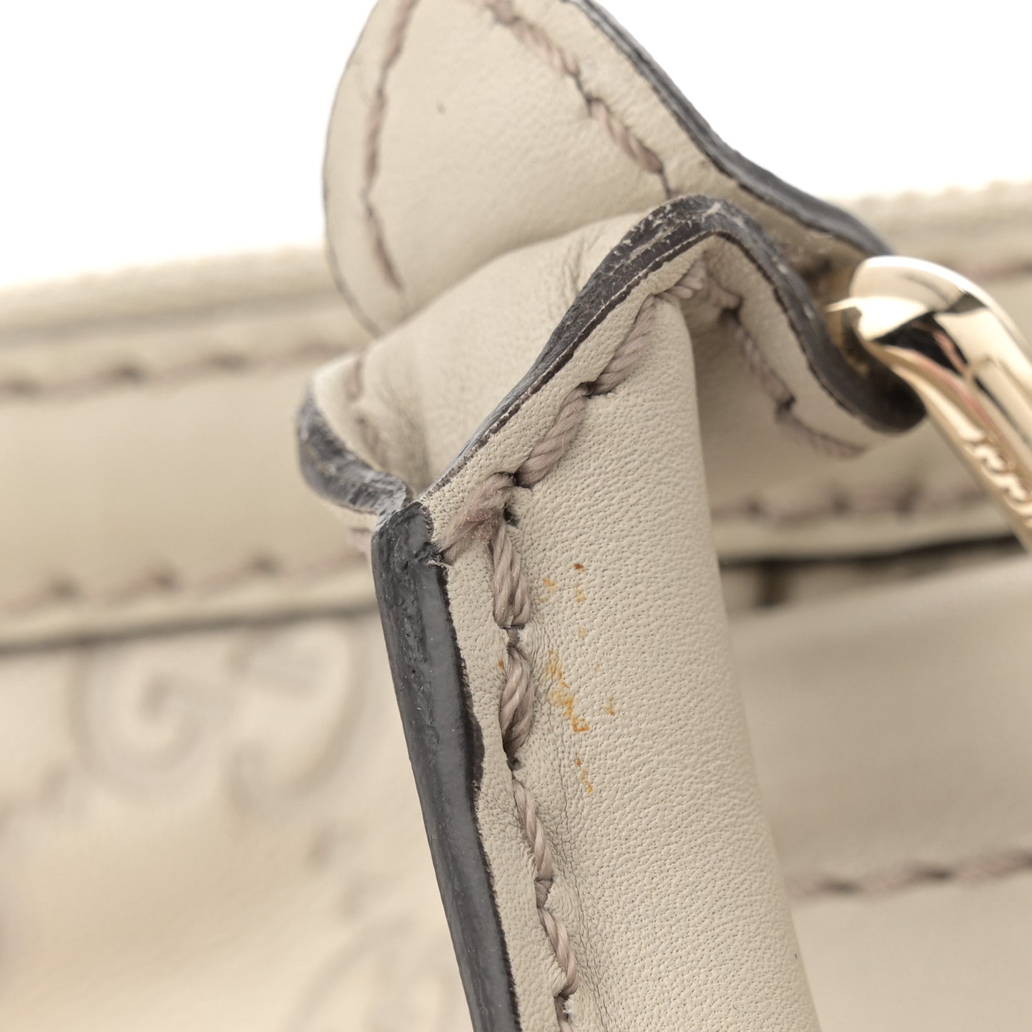 Guccissima Medium Sukey Tote White